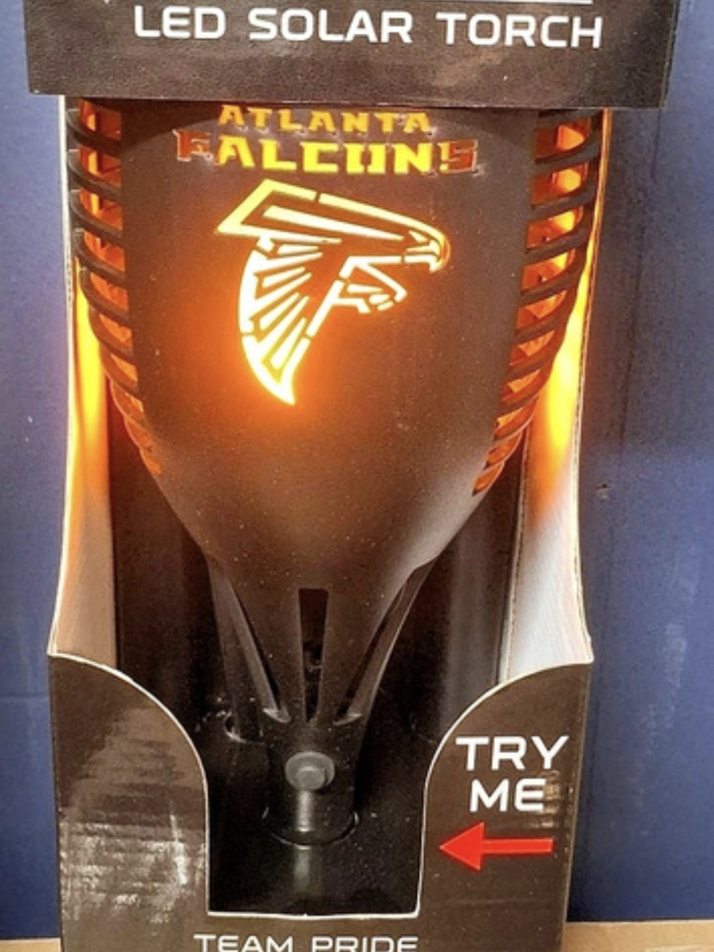 Team Pride LED Solar Torch Atlanta Falcons